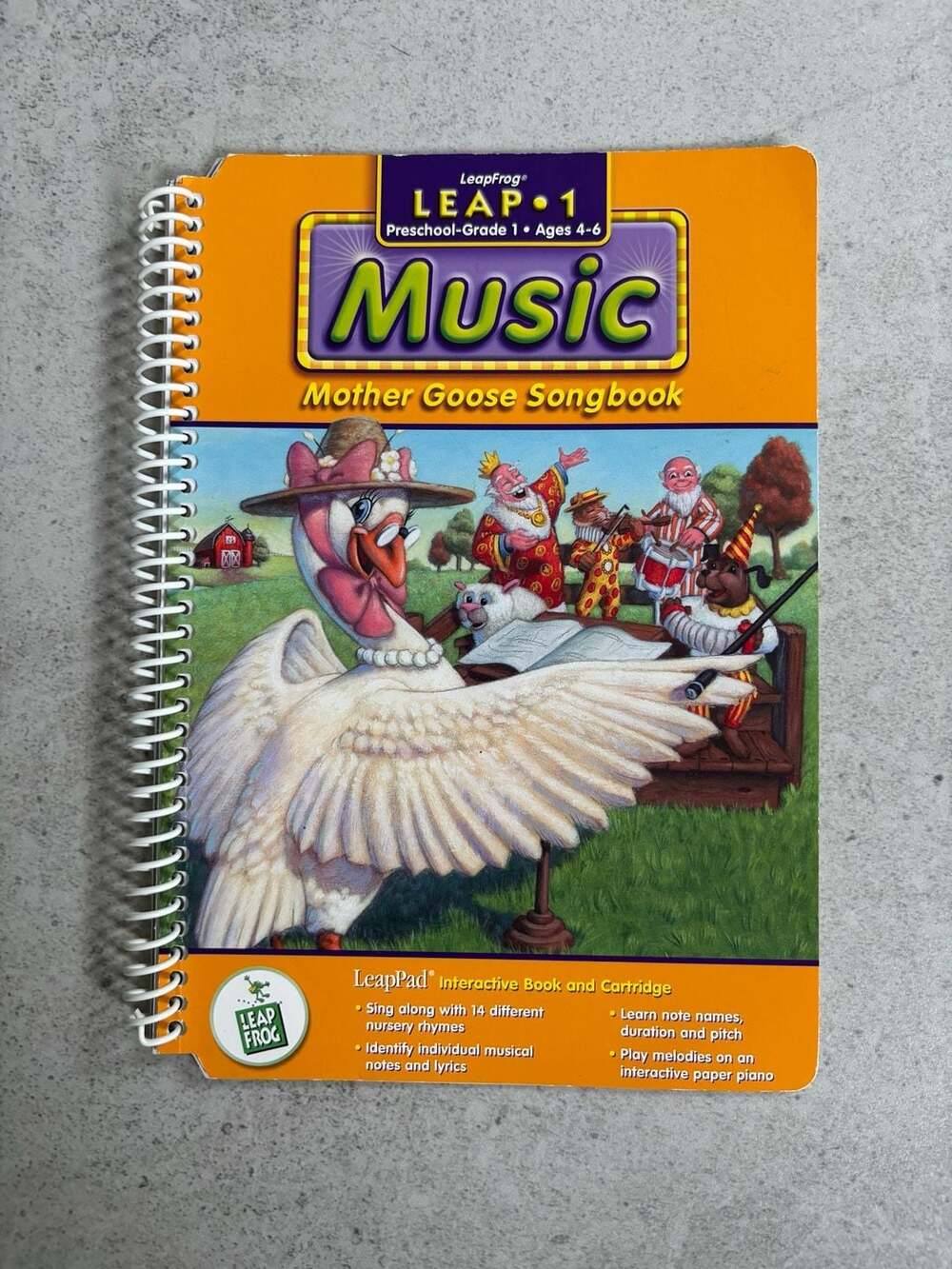 LeapFrog Leap 1 Music Mother Goose Songbook Used Good ( JUST THE BOOK)